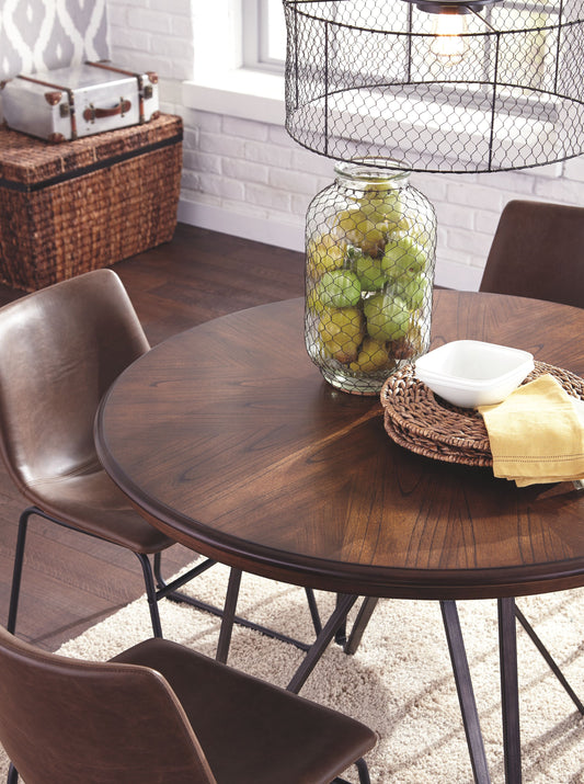 Centiar - Round Dining Room Table - Brown