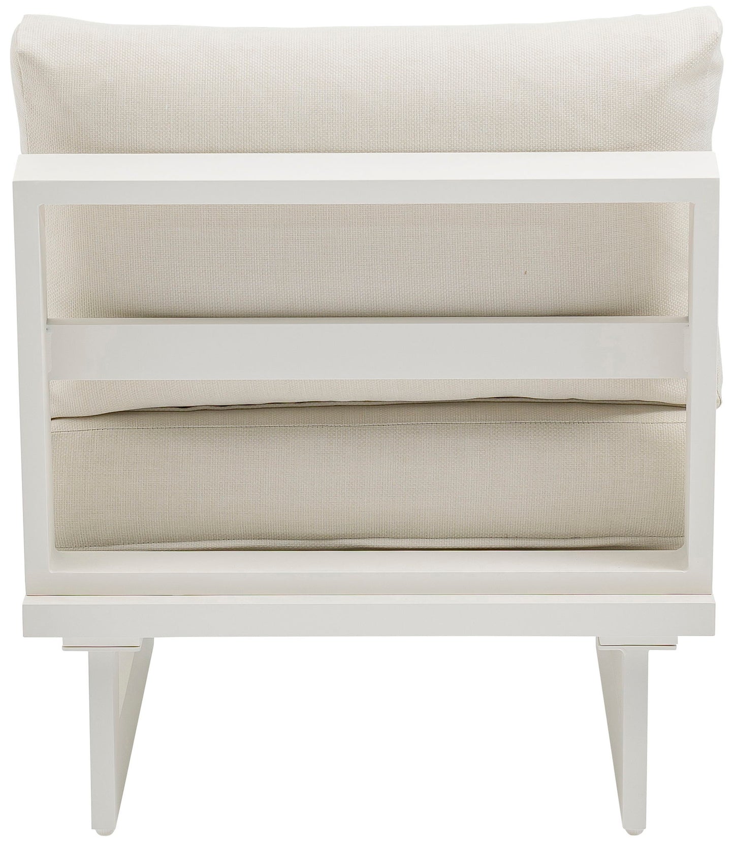 Maldives - Water Resistant Outdoor Patio Armless Chair With White Frame