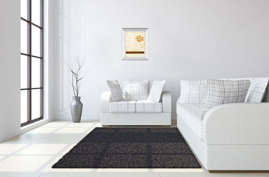 Let Love Bloom By Mollie B - Mirror Framed Print Wall Art - Orange