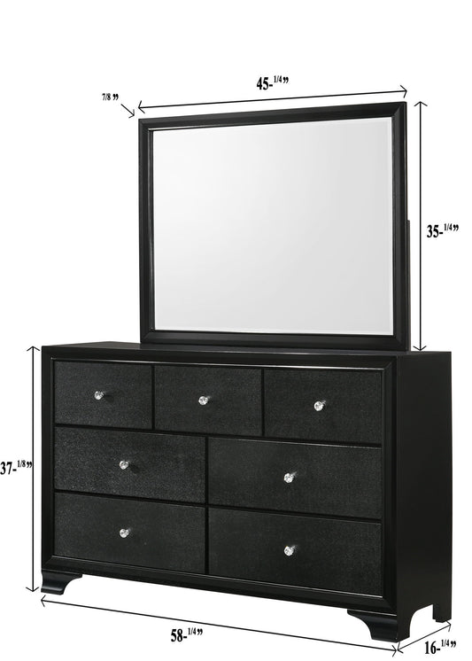 Micah - Queen 5 Piece Bedroom Set - Black