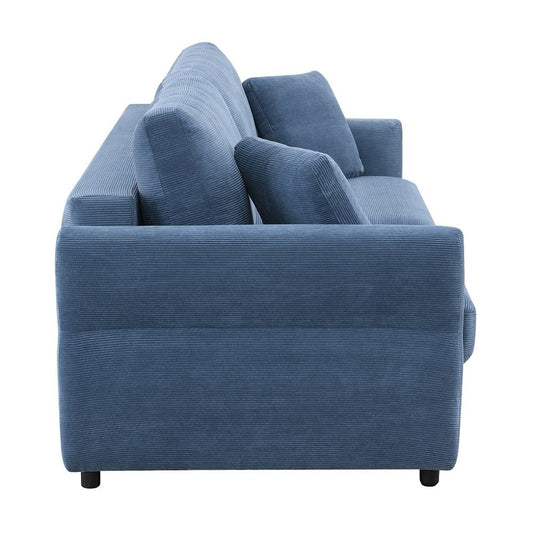 Haran - Sofa With Sleeper - Blue Fabric
