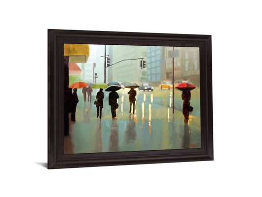 Rainy City Moments - 28" x 34" Framed Wall Art