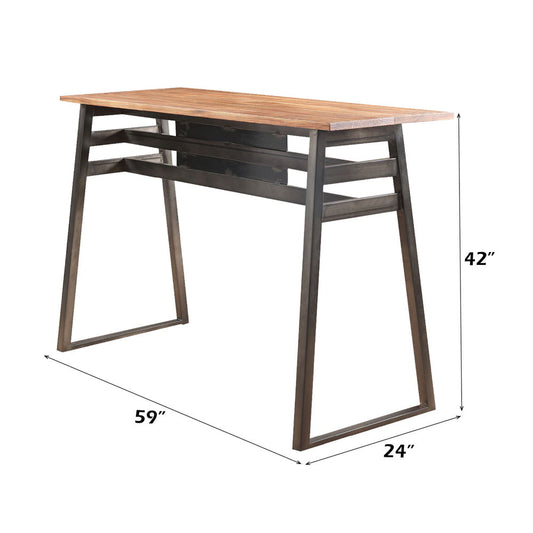 Scarus - Bar Table - Natural & Gunmetal