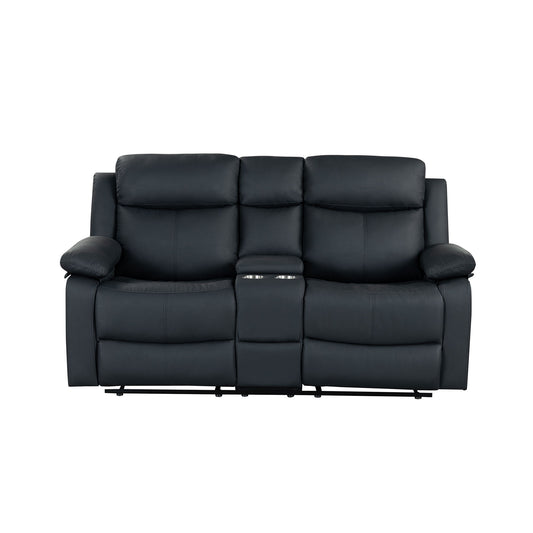 Blanche - Console Reclining Loveseat With LED Lights And Speakers