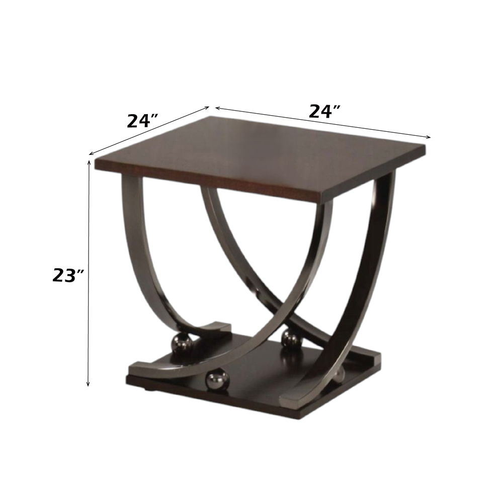 Isiah - End Table - Black Nickel