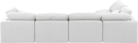 Indulge - Linen 5 Piece Modular Sectional - White