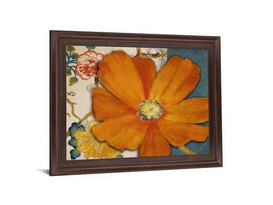 Golden Petal Burst - 28" x 34" Framed Wall Art