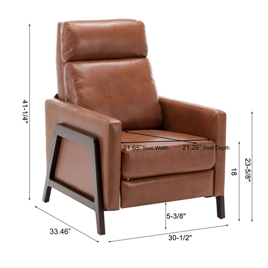 Madeline - Push Back Recliner - Caramel
