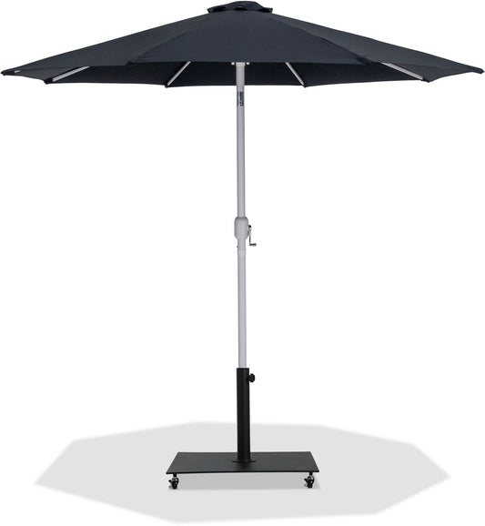 Fiji - Aluminum Patio Umbrella With Square Black And White Base