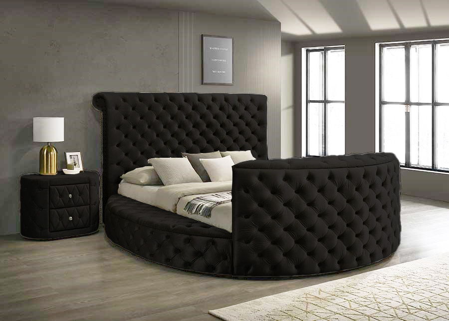 Voltare - Queen Fireplace / TV Lift Bed - Black