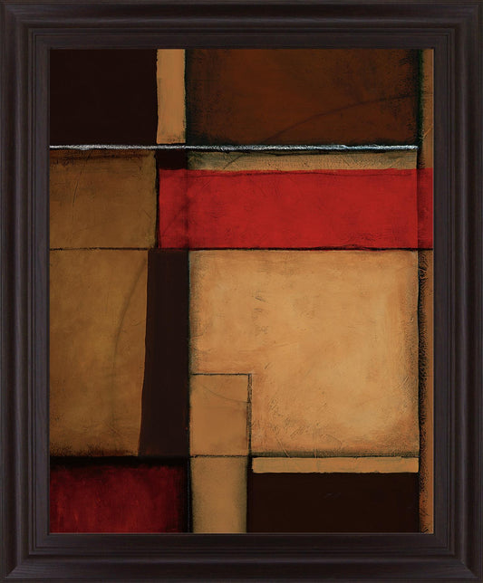 Crimson Modular - 28" x 34" Framed Wall Art