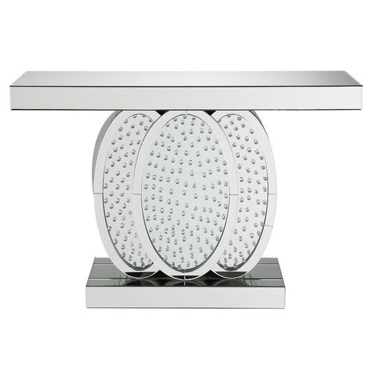 Nysa - 47"L Console Table - Mirrored & Faux Crystals