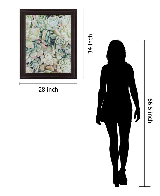 Verdant Rosette Cluster - 28" x 34" Framed Wall Art