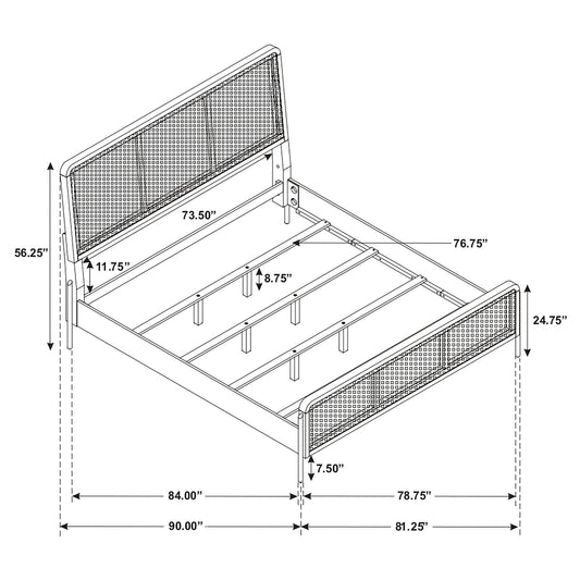 Stevie - Eastern King Panel Bed - Sand