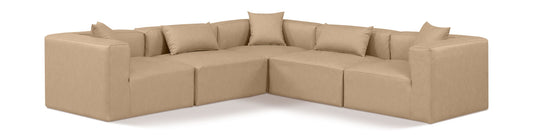 Cube - 5 Piece Modular Corner Sectional - Tan