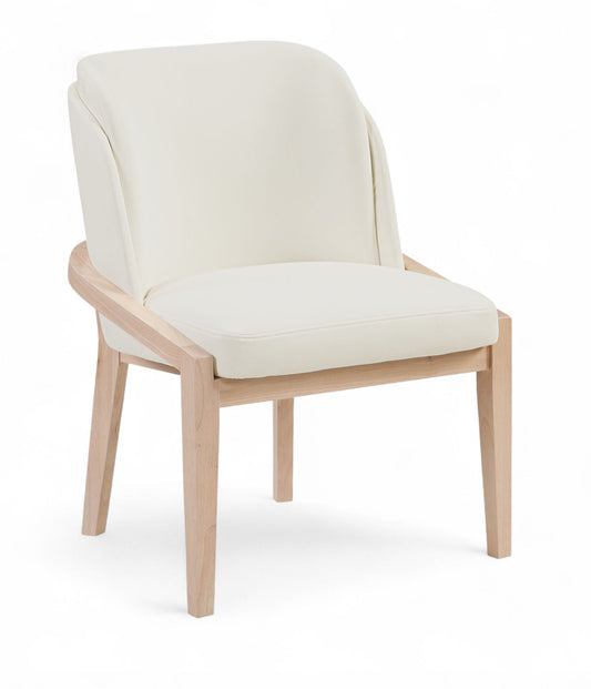 Navo - Faux Leather Upholstered Dining Chair - Natural Base