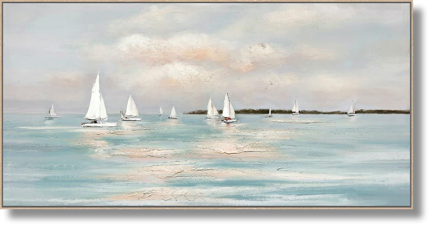 Harbor Drift - 28" x 55" Framed Wall Art