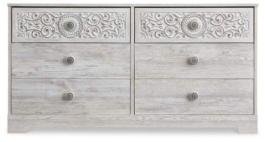 Paxberry - Six Drawer Dresser - Weatherworn - Whitewash
