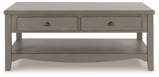 Charina - Rectangular Cocktail Table - Antique Gray