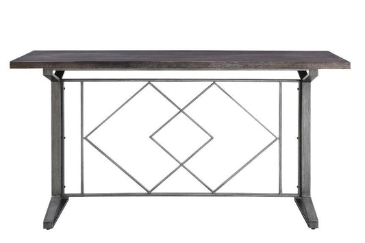 Evangeline - Counter Height Table - Salvaged Brown & Black