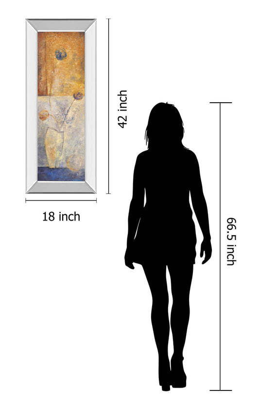 May Il By Volk - Mirror Framed Print Wall Art - Orange