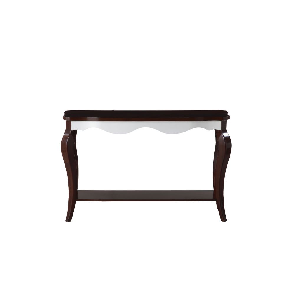 Mathias - Sofa Table - White & Walnut