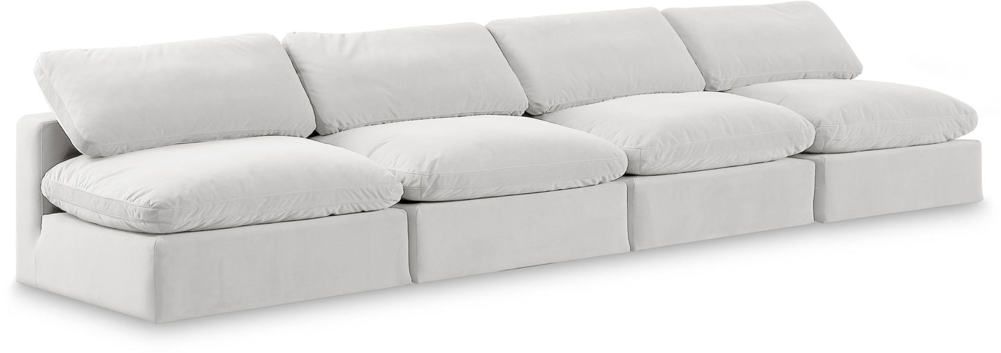 Comfy - Velvet Modular Armless Sofa 4 Seats