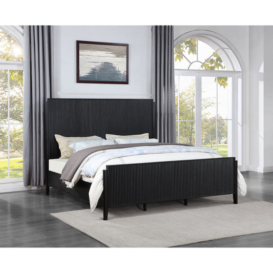 Mason - Queen Size Panel Bed - Black