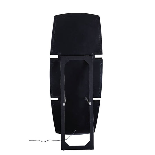 Noralie - 63" X 26" Floor Mirror With Faux Diamonds - Mirrored