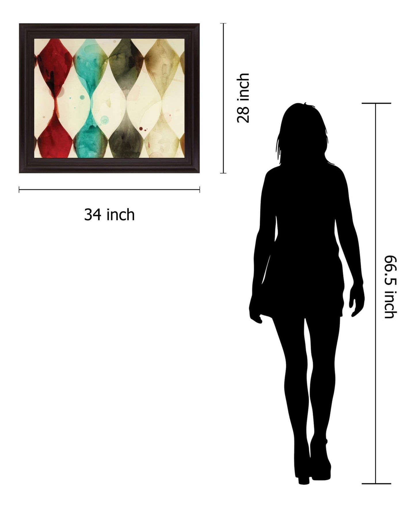 Vivid Hourglass - 28" x 34" Framed Wall Art