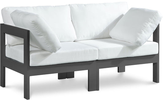Nizuc - Outdoor Patio 2 Seat Modular Sofa With Gray Frame