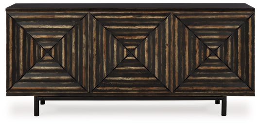 Fair Ridge - Accent Cabinet - Distressed Black