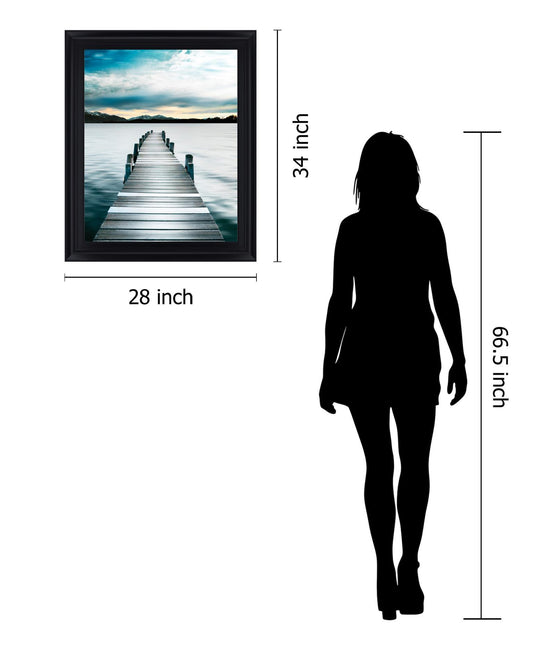 Azure Tranquility - 28" x 34" Framed Wall Art