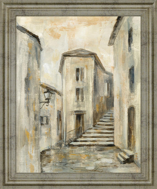 Golden Alleyway - 28" x 34" Framed Wall Art