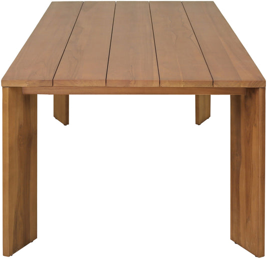 Mirella - Teak Wood 78.75" Outdoor Patio Dining Table - Natural