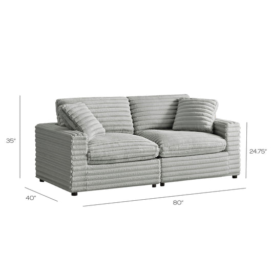 Jenny - 2 Piece Sofa Sectional - Gray