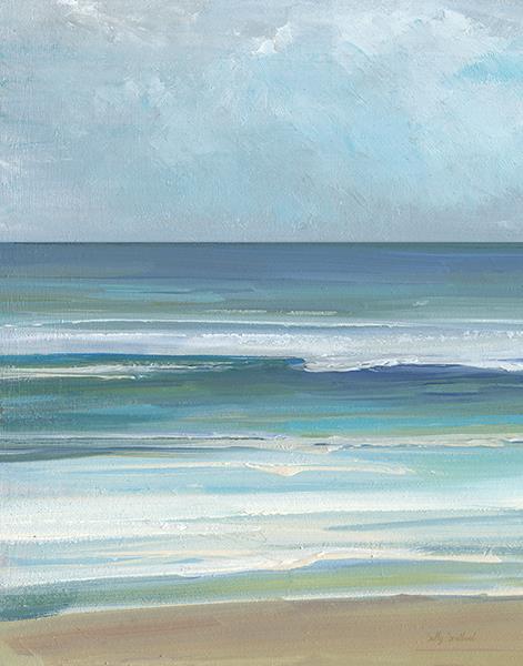 Gentle Waves I By Sally Swatland (Framed Small) - Blue