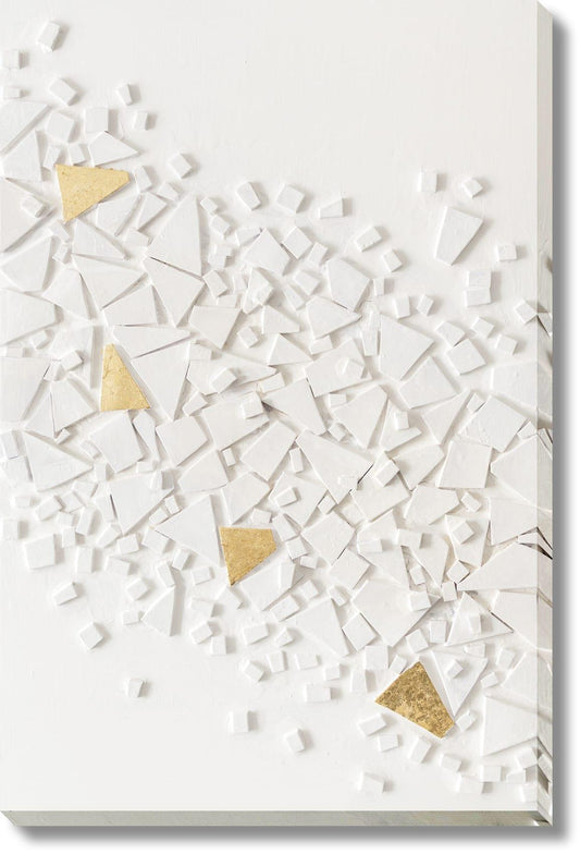 Ivory Prism Cascade - 32" x 47" Framed Wall Art