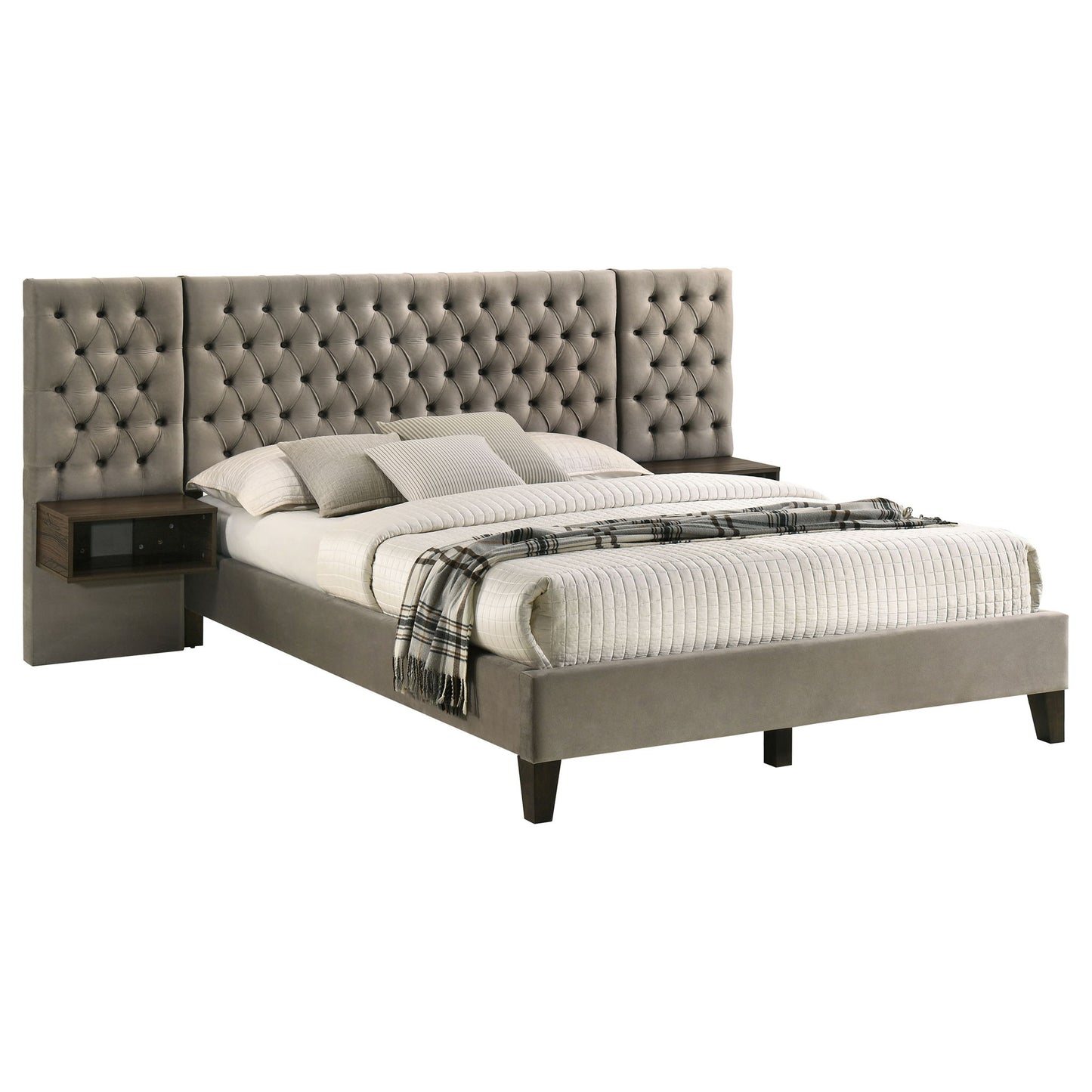 Kiah - Platform Bed With Floating Nightstands