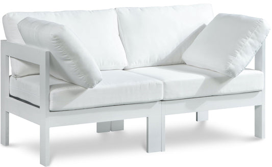 Nizuc - Outdoor Patio 2 Seat Modular Sofa With White Frame