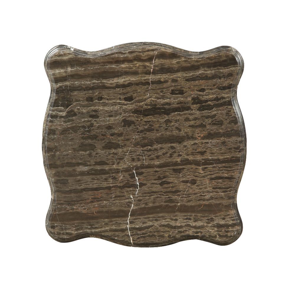 Eustoma - End Table - Marble Top & Walnut