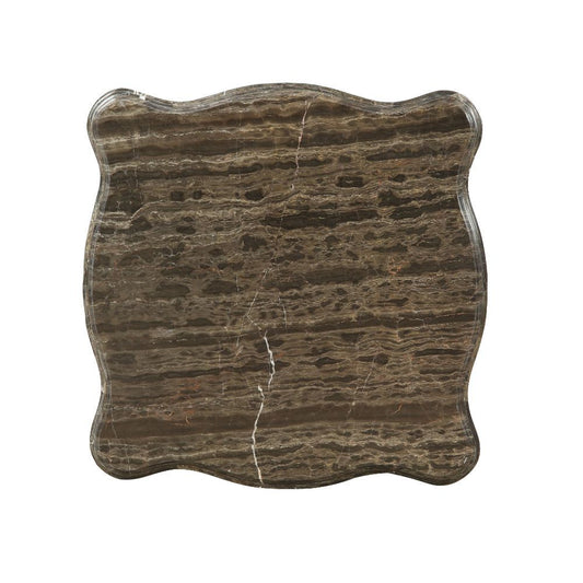 Eustoma - End Table - Marble Top & Walnut