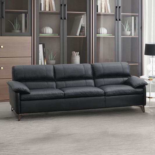 Eilene - Sofa - Black Top Grain Leather