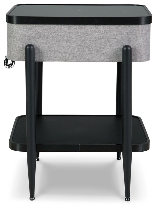 Jorvalee - Accent Table with Speaker - Gray / Black
