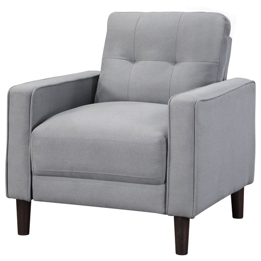 Harvey - Upholstered Tufted Accent Chair - Gray