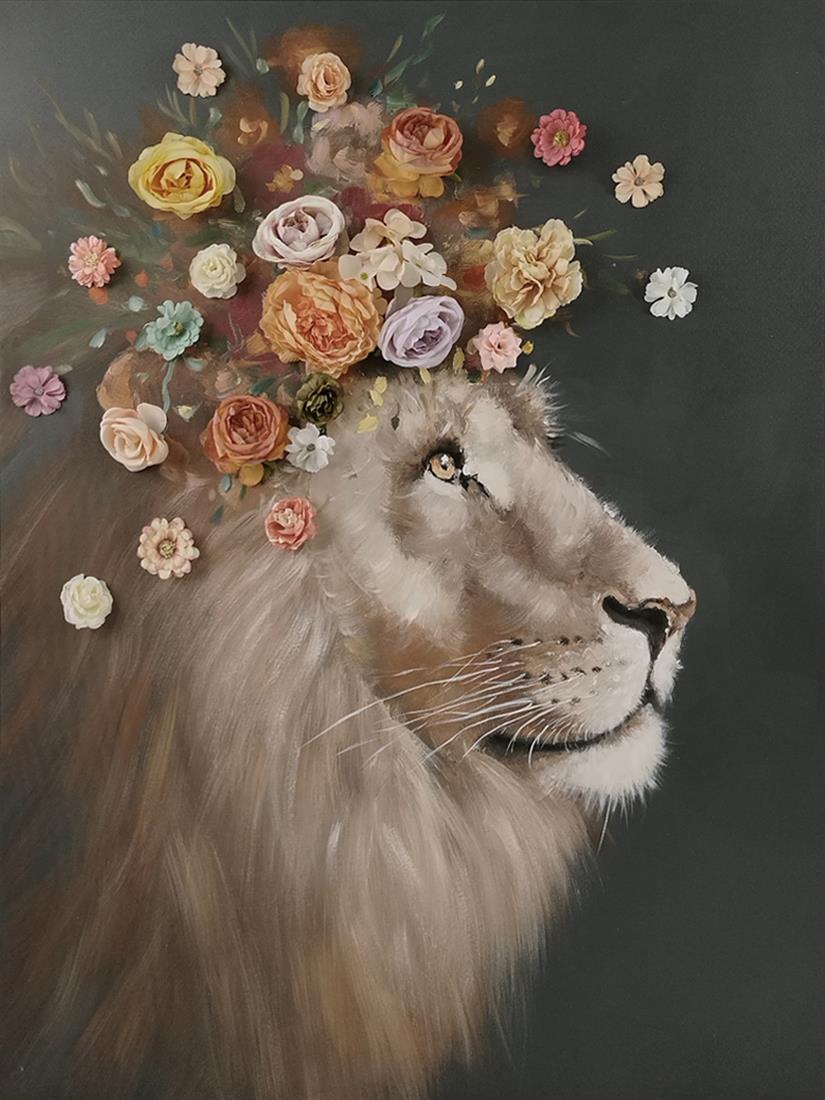 Floral Majesty - 40" x 30" Framed Wall Art