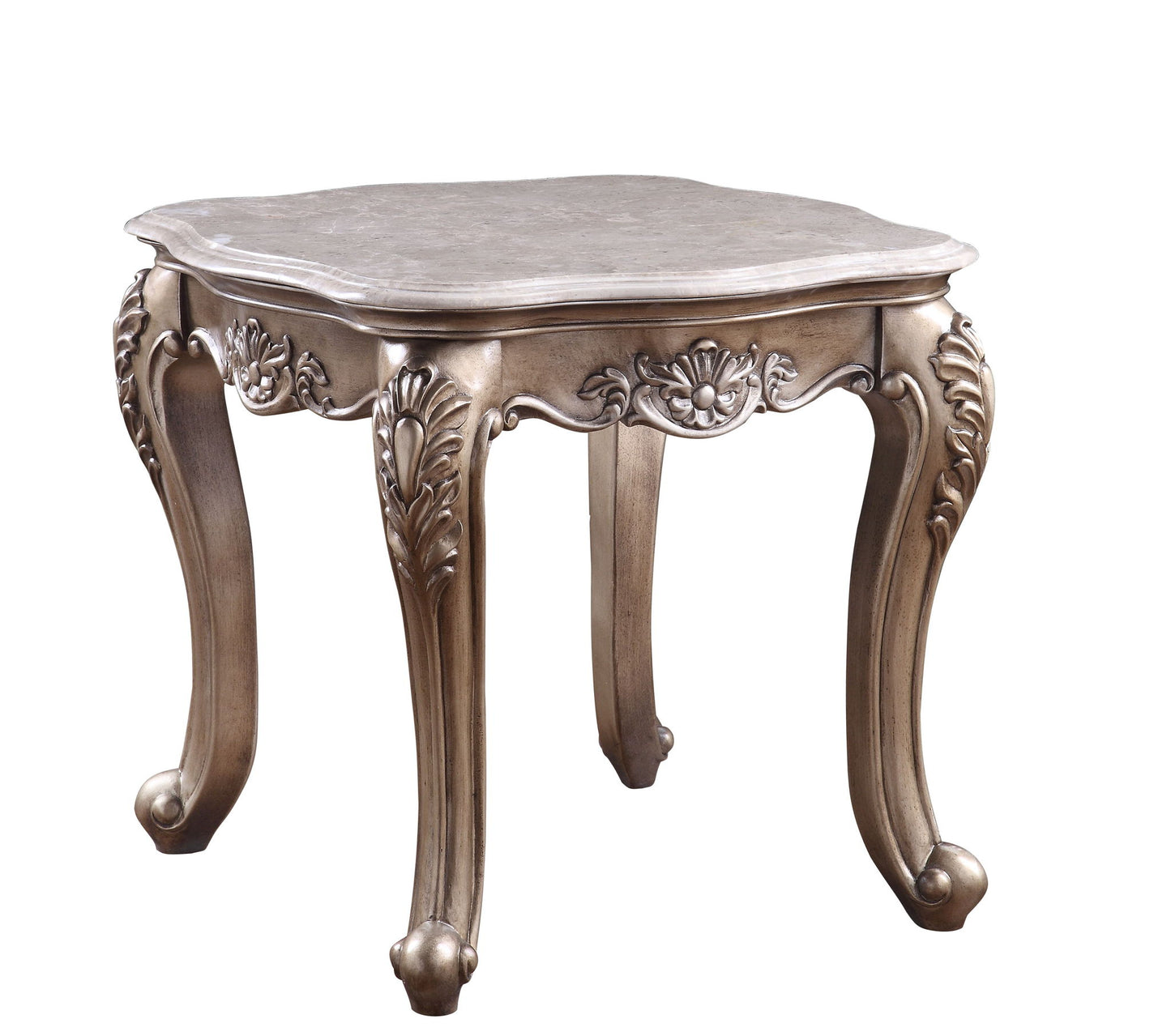Jayceon - End Table - Marble Top & Champagne