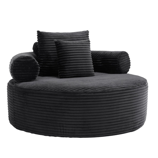 Round Sofa Bed With 3 Pillows For Living Room