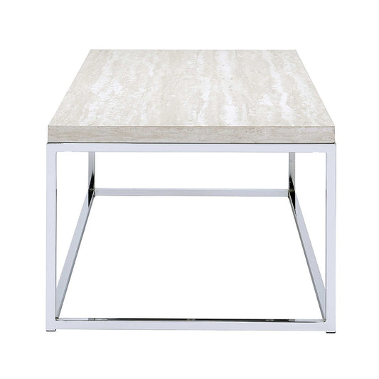 Snyder - Coffee Table - Engineered Stone Top & Chrome