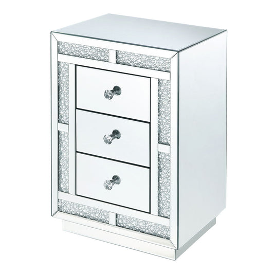 Mallika - Accent Table - Mirrored & Faux Crystals